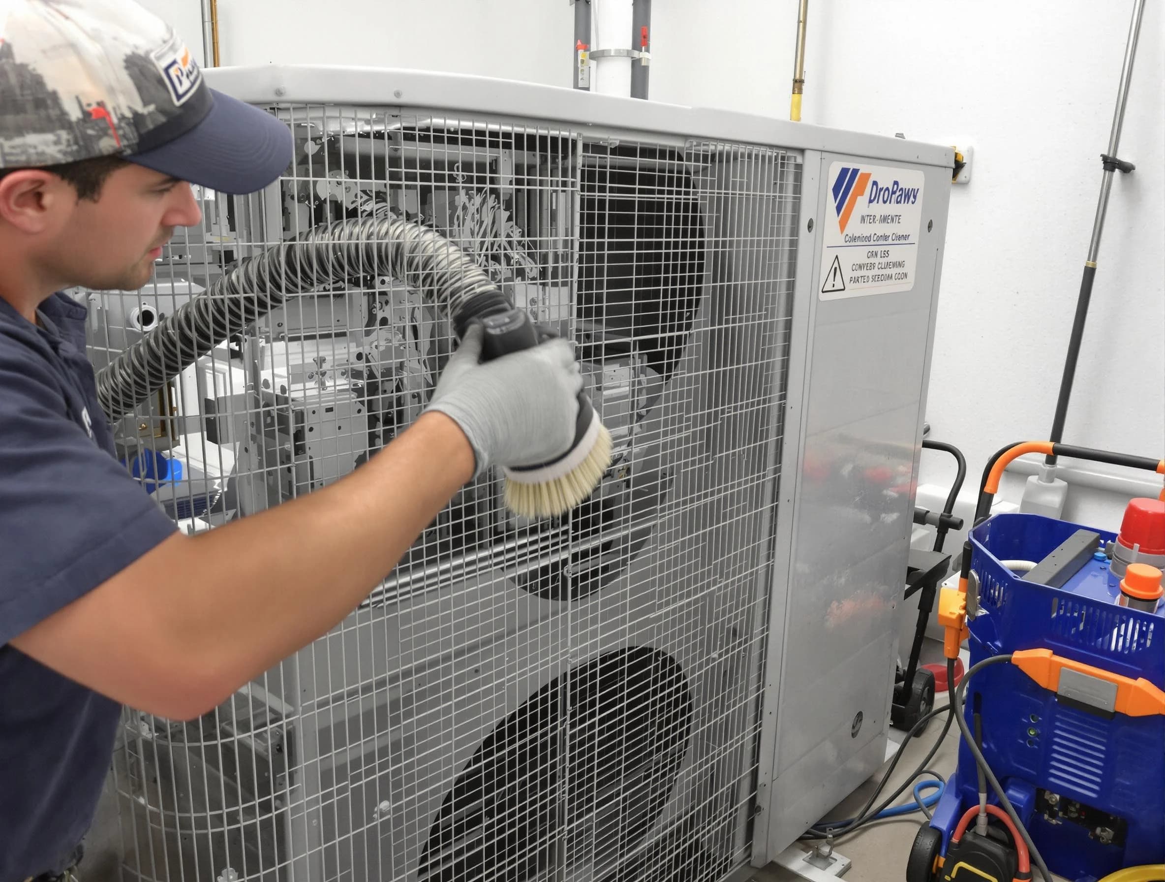 Westminster Air Duct Cleaning specialist performing precision AC coil cleaning for improved system performance in Westminster