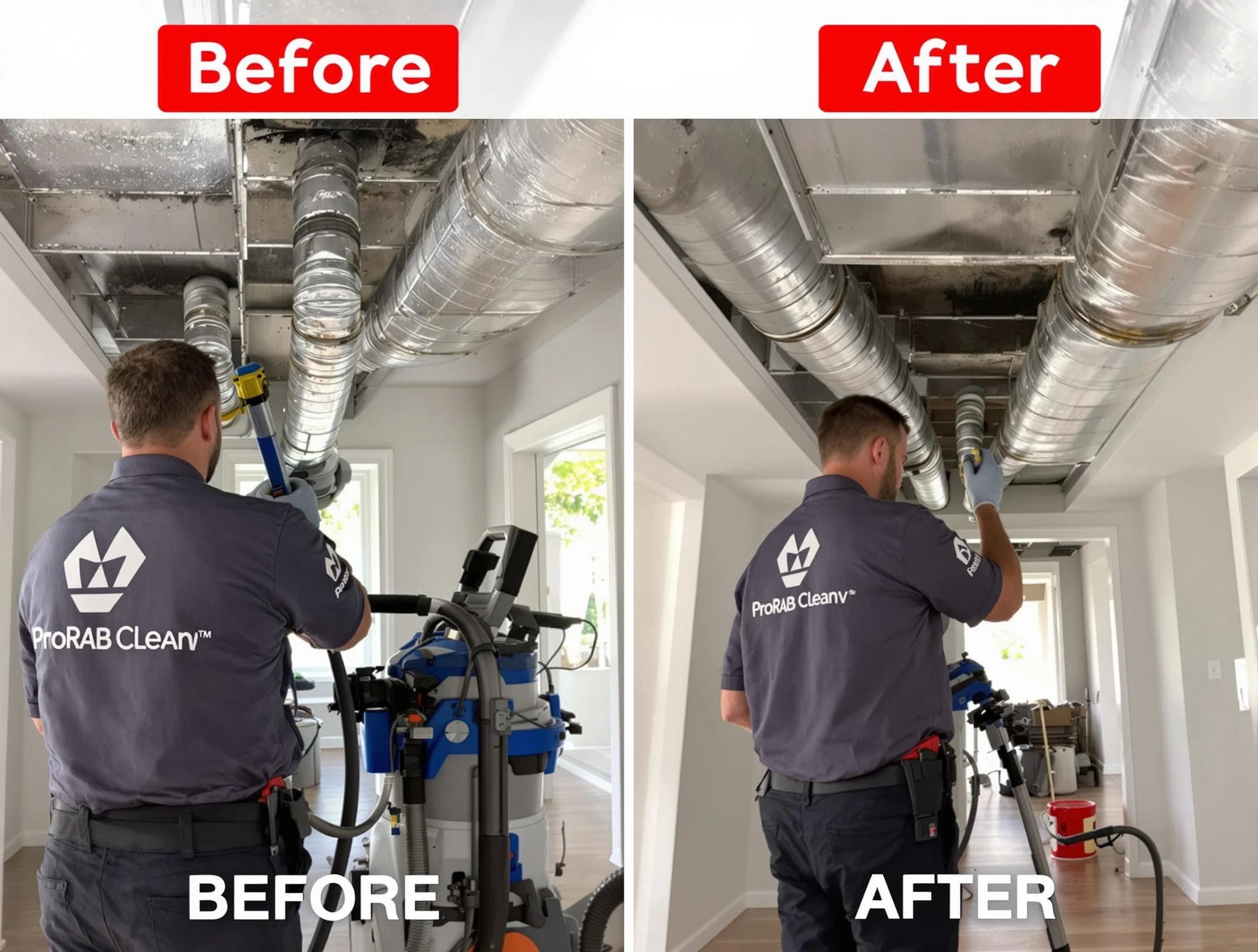Westminster Air Duct Cleaning expert performing thorough residential duct cleaning in a Westminster home
